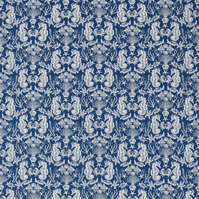 Clarke & Clarke AQUARIUM NAVY Fabric