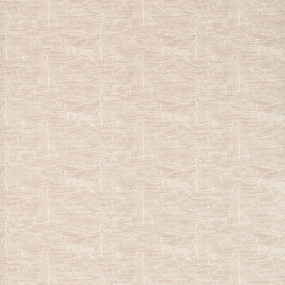 Clarke & Clarke FIN BLUSH Fabric
