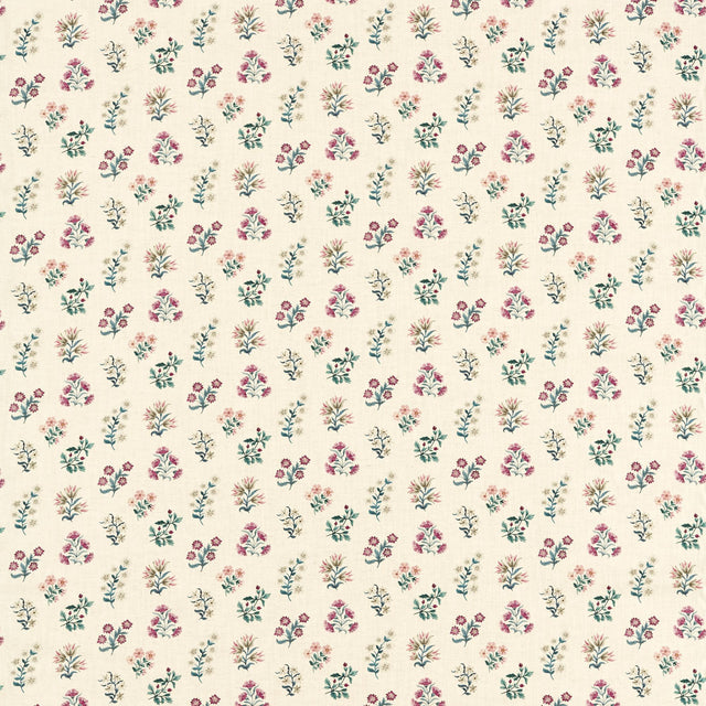 Clarke & Clarke LEIDEN TEAL BERRY Fabric