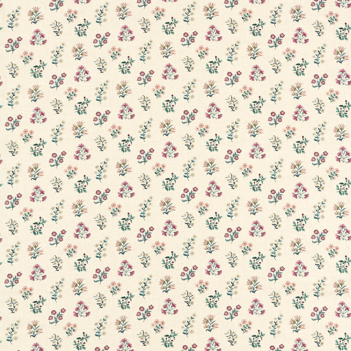 Clarke & Clarke LEIDEN TEAL BERRY Fabric
