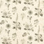 Clarke & Clarke ROSERAIE CHARCOAL Fabric