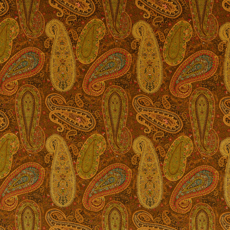 Mulberry PEREGRINE PAISLEY VELVET SPICE Upholstery Fabric