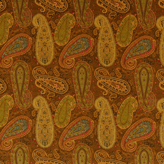 Mulberry PEREGRINE PAISLEY VELVET SPICE Upholstery Fabric