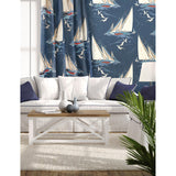 Mulberry ROUND THE ISLAND INDIGO Fabric