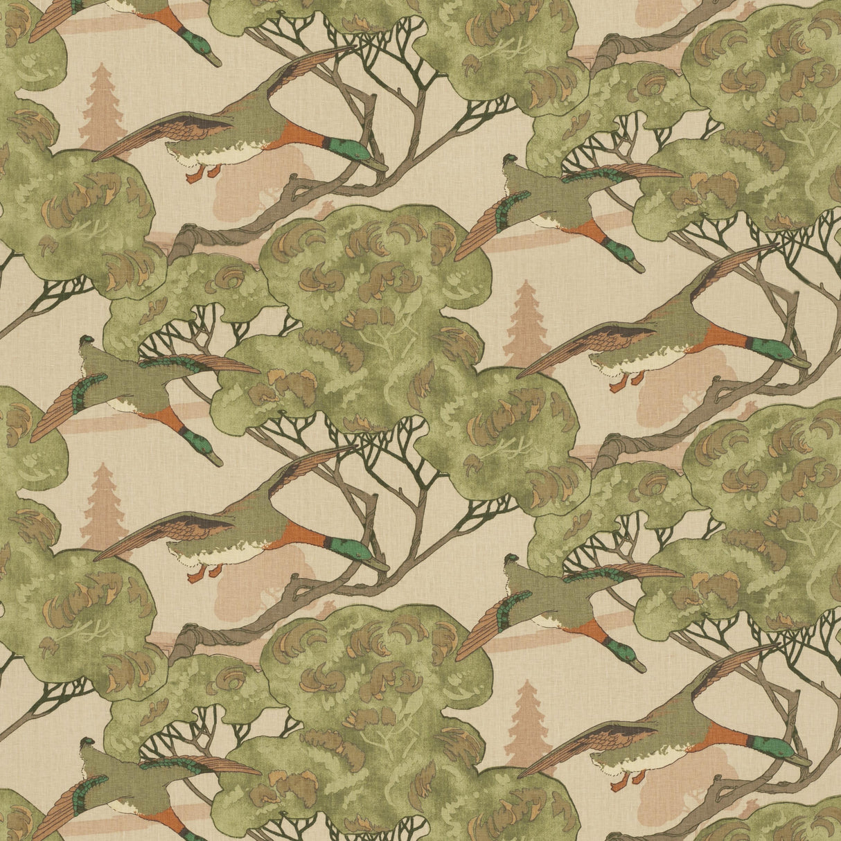 Mulberry FLYING DUCKS PLASTER Fabric