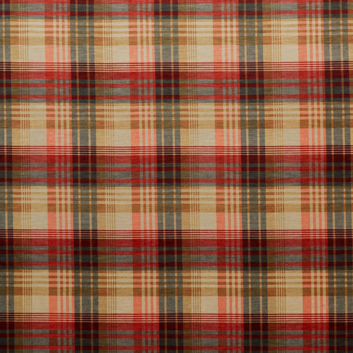 Mulberry VELVET ANCIENT TARTAN SPICE Fabric
