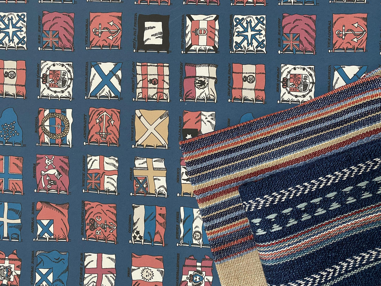 Mulberry RACING STRIPE INDIGO Fabric