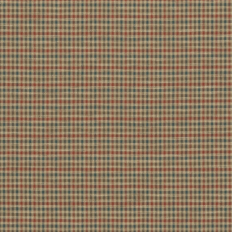 Mulberry BABINGTON CHECK TEAL/SPICE Upholstery Fabric
