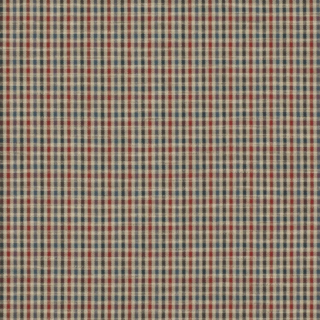 Mulberry BABINGTON CHECK RED/BLUE Upholstery Fabric