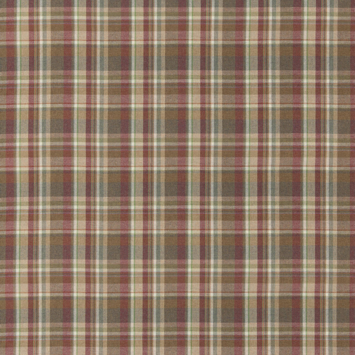 Mulberry LINDISFARNE PLAID RED/GOLD Fabric
