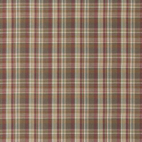 Mulberry LINDISFARNE PLAID RED/GOLD Fabric