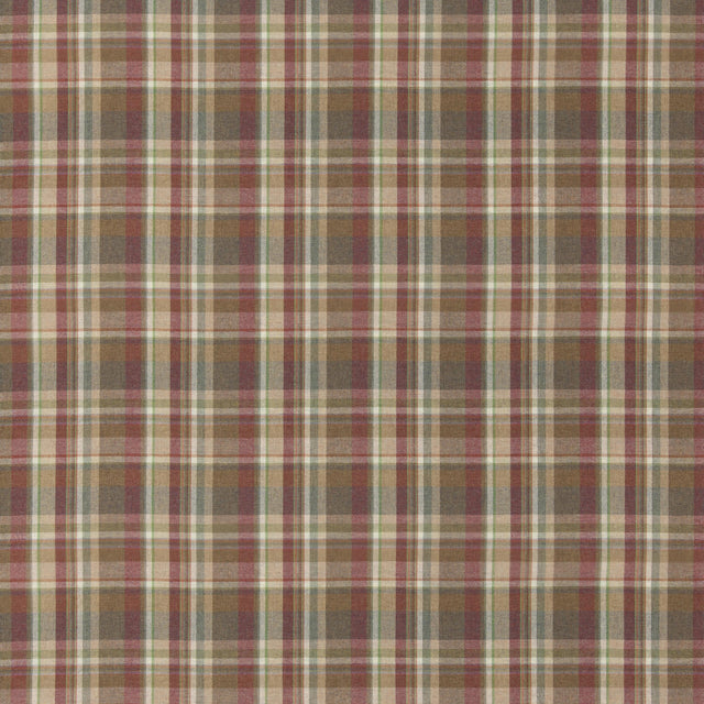 Mulberry LINDISFARNE PLAID RED/GOLD Fabric