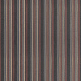 Mulberry LINDISFARNE STRIPE CHARCOAL/RED Fabric