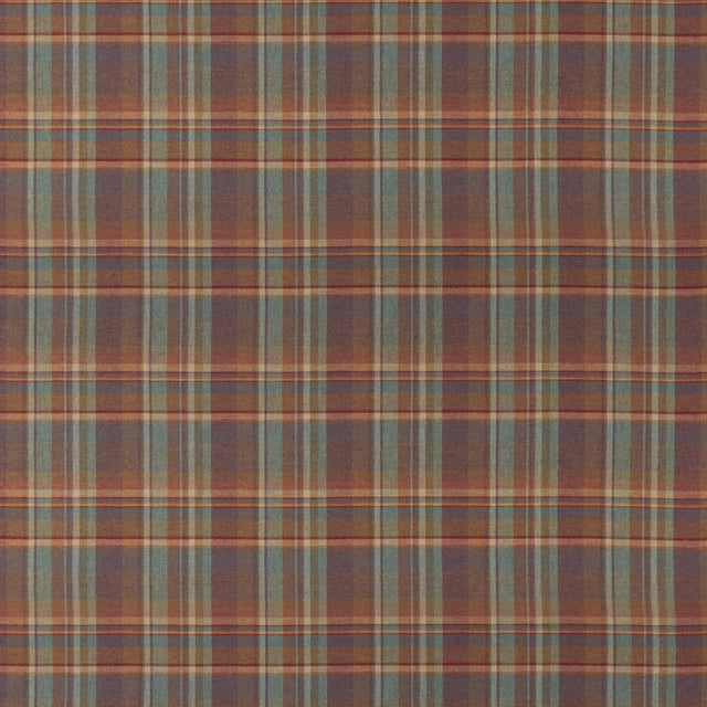 Mulberry LINDISFARNE PLAID RED/TEAL Fabric