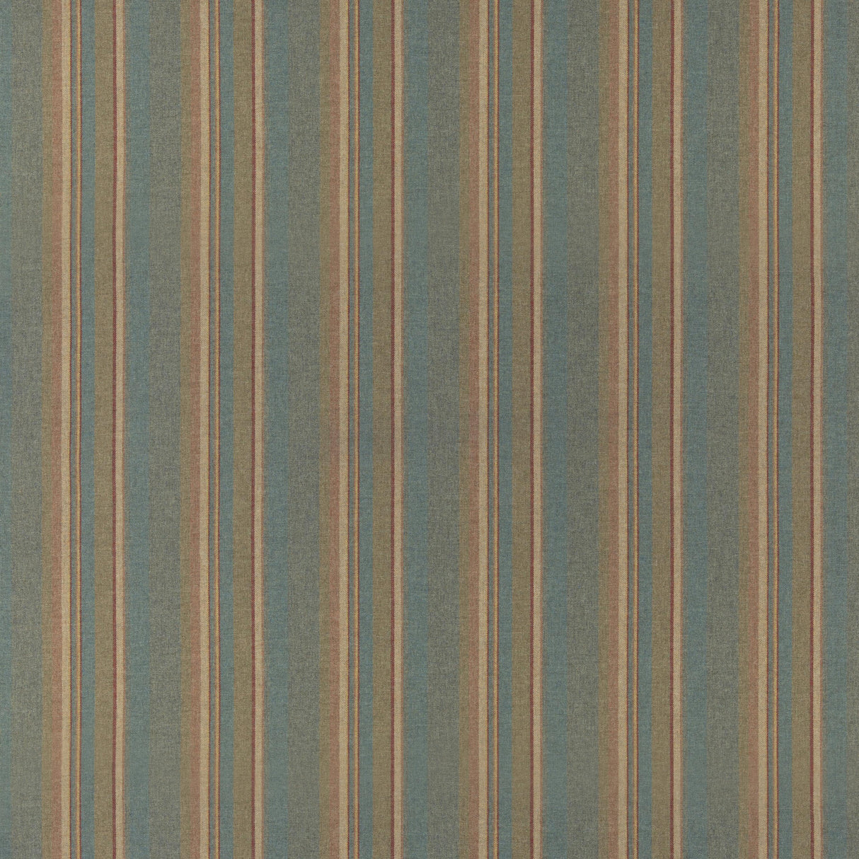 Mulberry LINDISFARNE STRIPE TEAL Fabric
