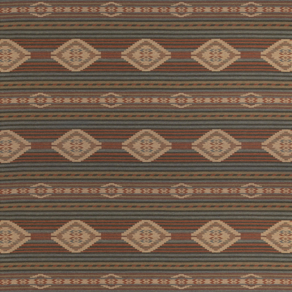 Mulberry HARLECH RUSSET/TEAL Fabric