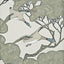 Mulberry FLYING DUCKS SILVER/TAUPE Wallpaper