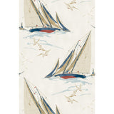 Mulberry ROUND THE ISLAND RED/BLUE Wallpaper