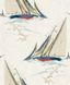 Mulberry ROUND THE ISLAND RED/BLUE Wallpaper