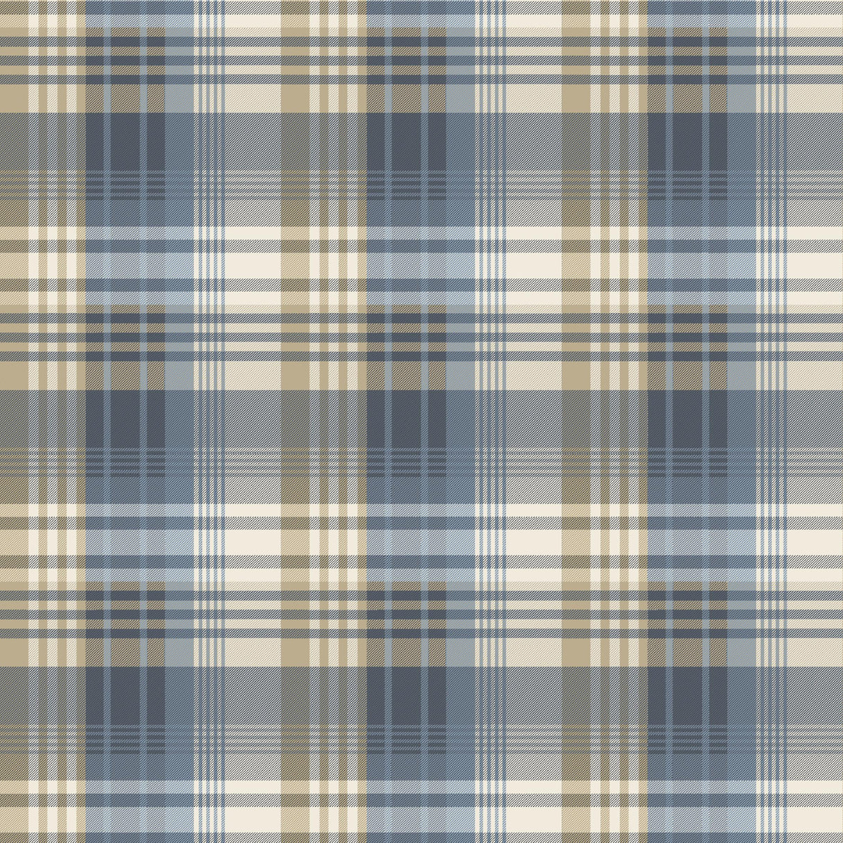 Mulberry MULBERRY ANCIENT TARTAN INDIGO Wallpaper