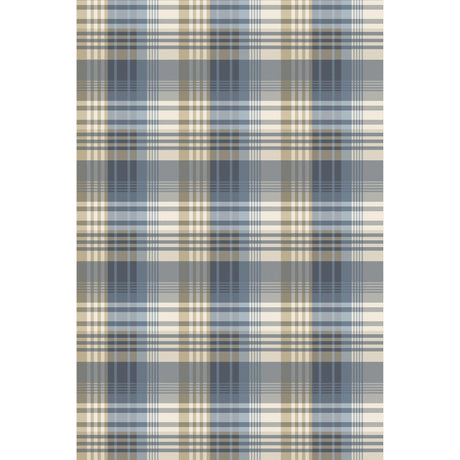 Mulberry MULBERRY ANCIENT TARTAN INDIGO Wallpaper