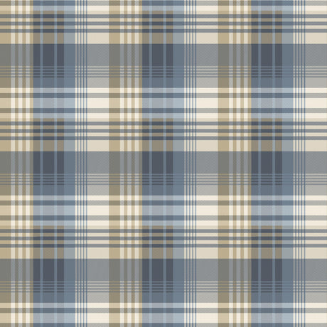 Mulberry MULBERRY ANCIENT TARTAN INDIGO Wallpaper