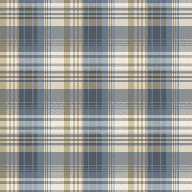 Mulberry MULBERRY ANCIENT TARTAN INDIGO Wallpaper