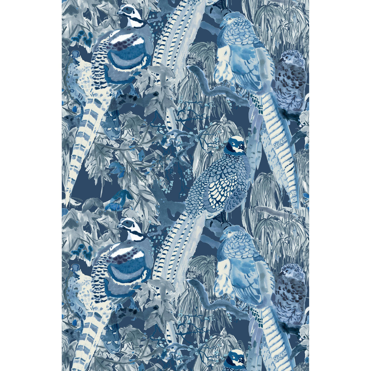 Mulberry GAME BIRDS INDIGO Wallpaper