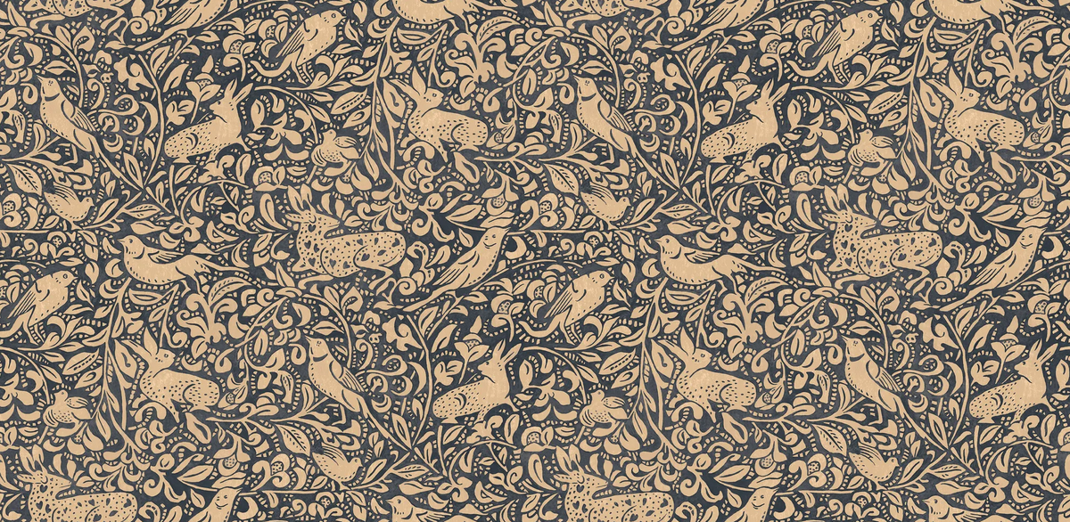 Mulberry HEDGEROW INDIGO Wallpaper