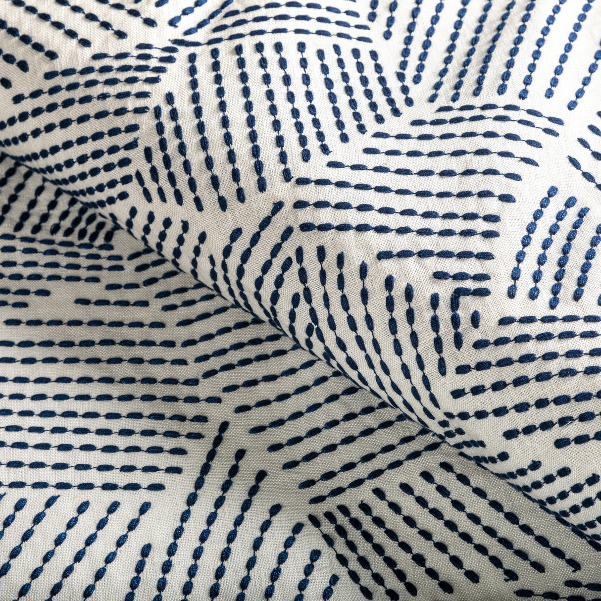 Lee Jofa CHORD EMBROIDERY SEA Drapery Fabric