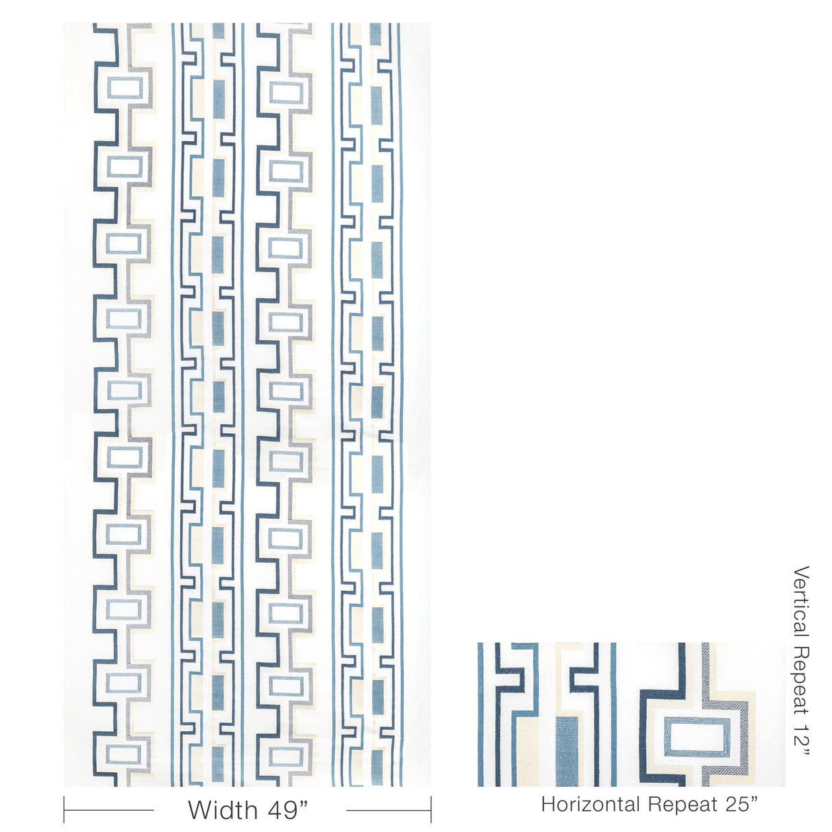 Lee Jofa TRITONE EMBROIDERY NAVY Fabric