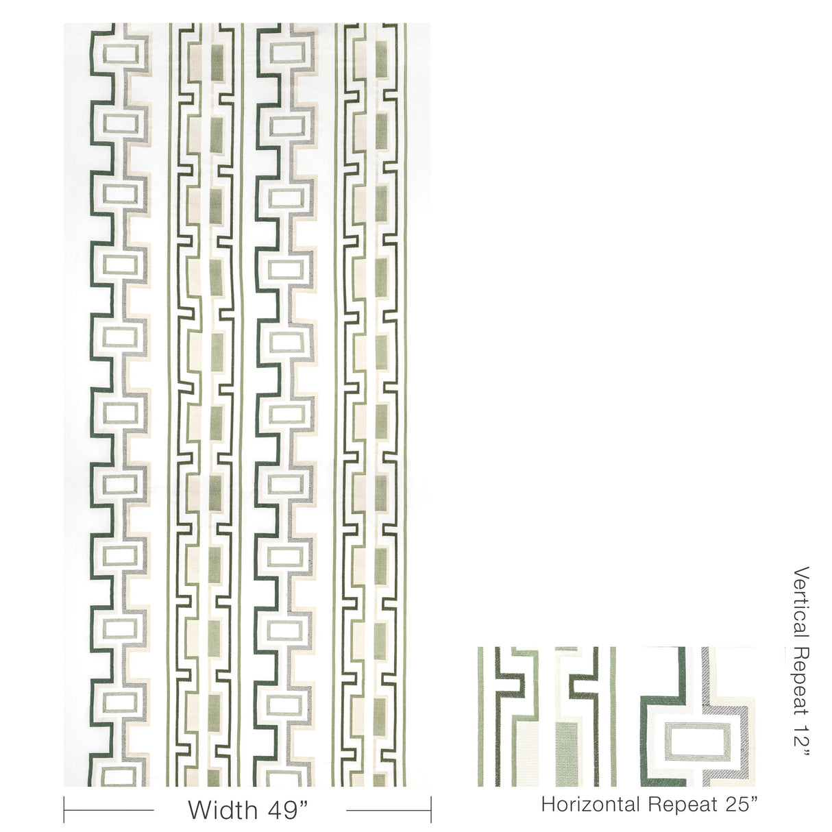 Lee Jofa TRITONE EMBROIDERY SAGE Fabric