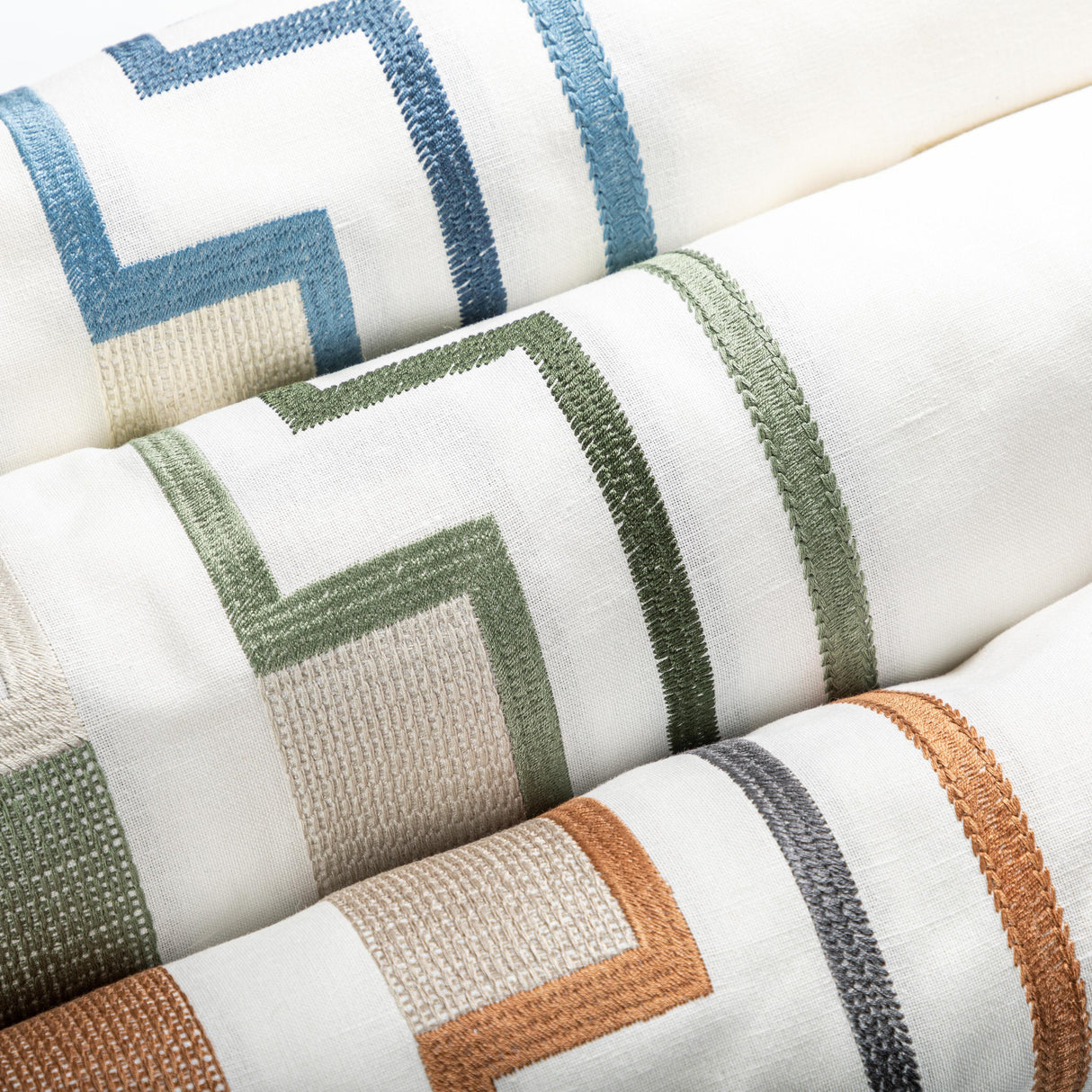 Lee Jofa TRITONE EMBROIDERY SAGE Fabric