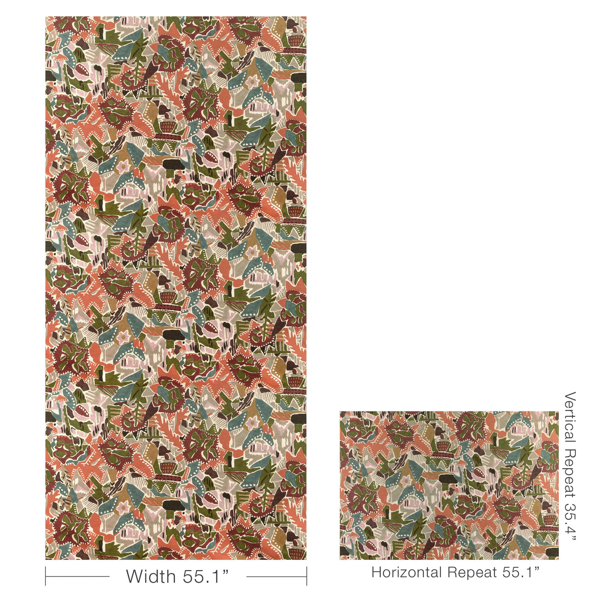 Lee Jofa CHRYSTIE PRINT PLUM/CLAY Fabric