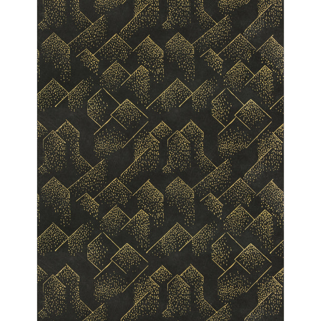 Lee Jofa BRINK PAPER GOLD/ONYX Wallpaper