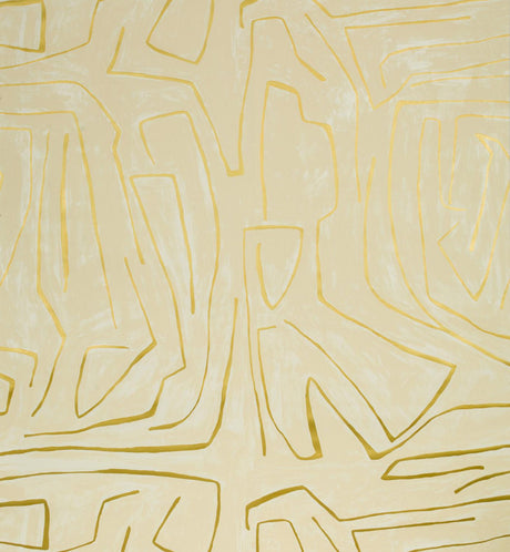 Lee Jofa GRAFFITO IVORY/GOLD Wallpaper