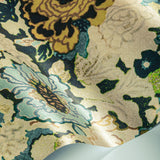 Lee Jofa ARIOSO PAPER MARINE/CITRON Wallpaper