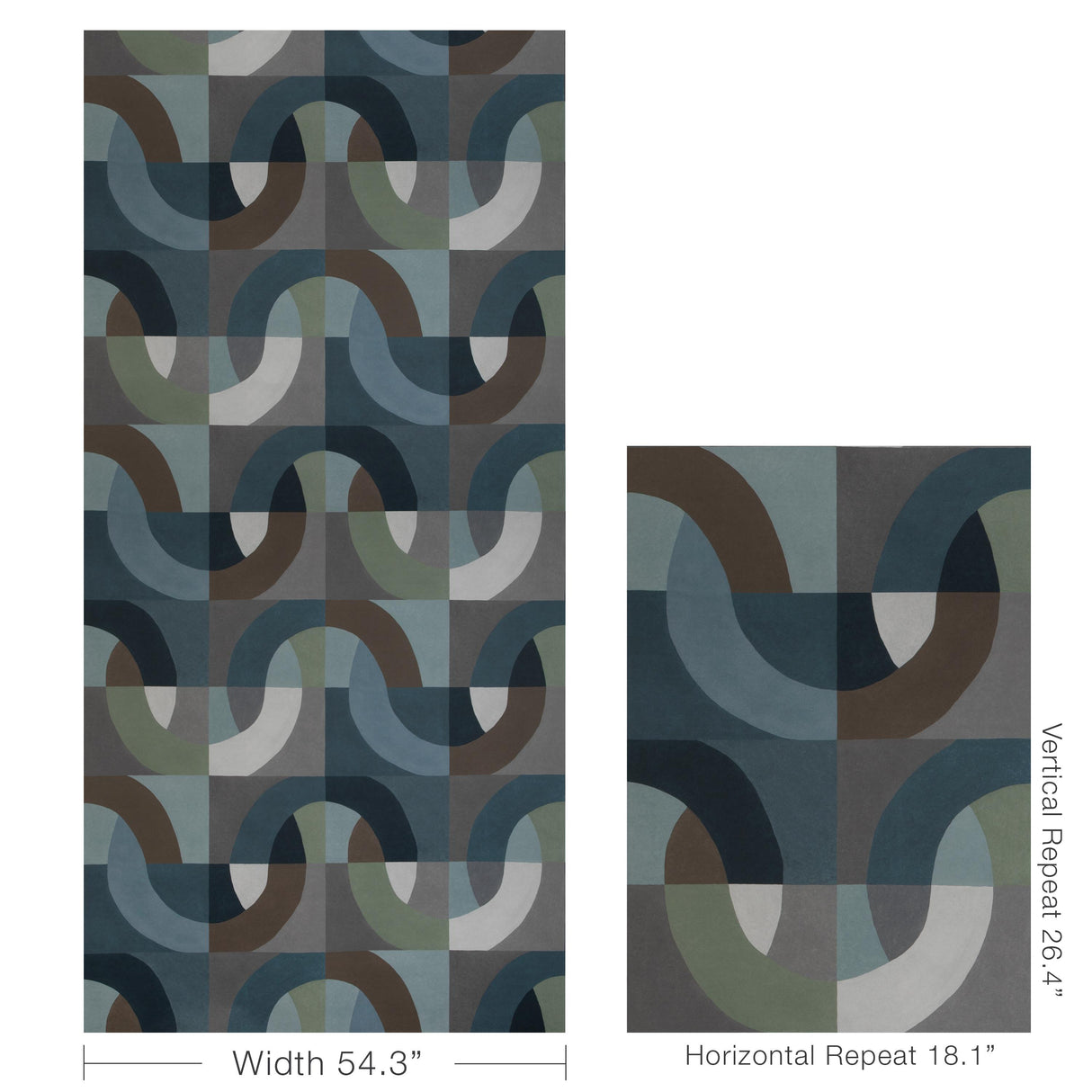 Lee Jofa COLONNADE PAPER INDIGO Wallpaper