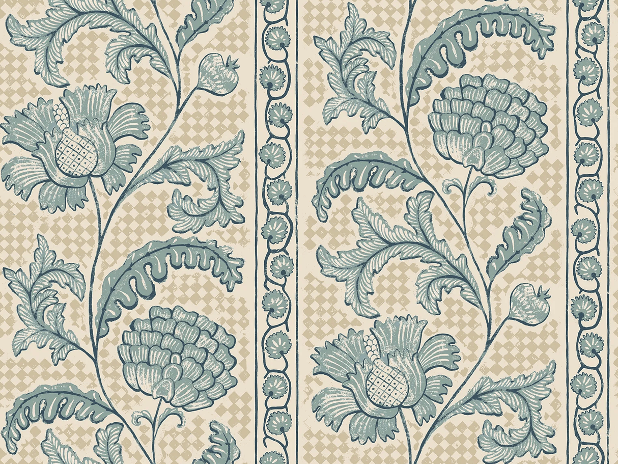 Kravet FLORAL CHECK 01 Wallpaper