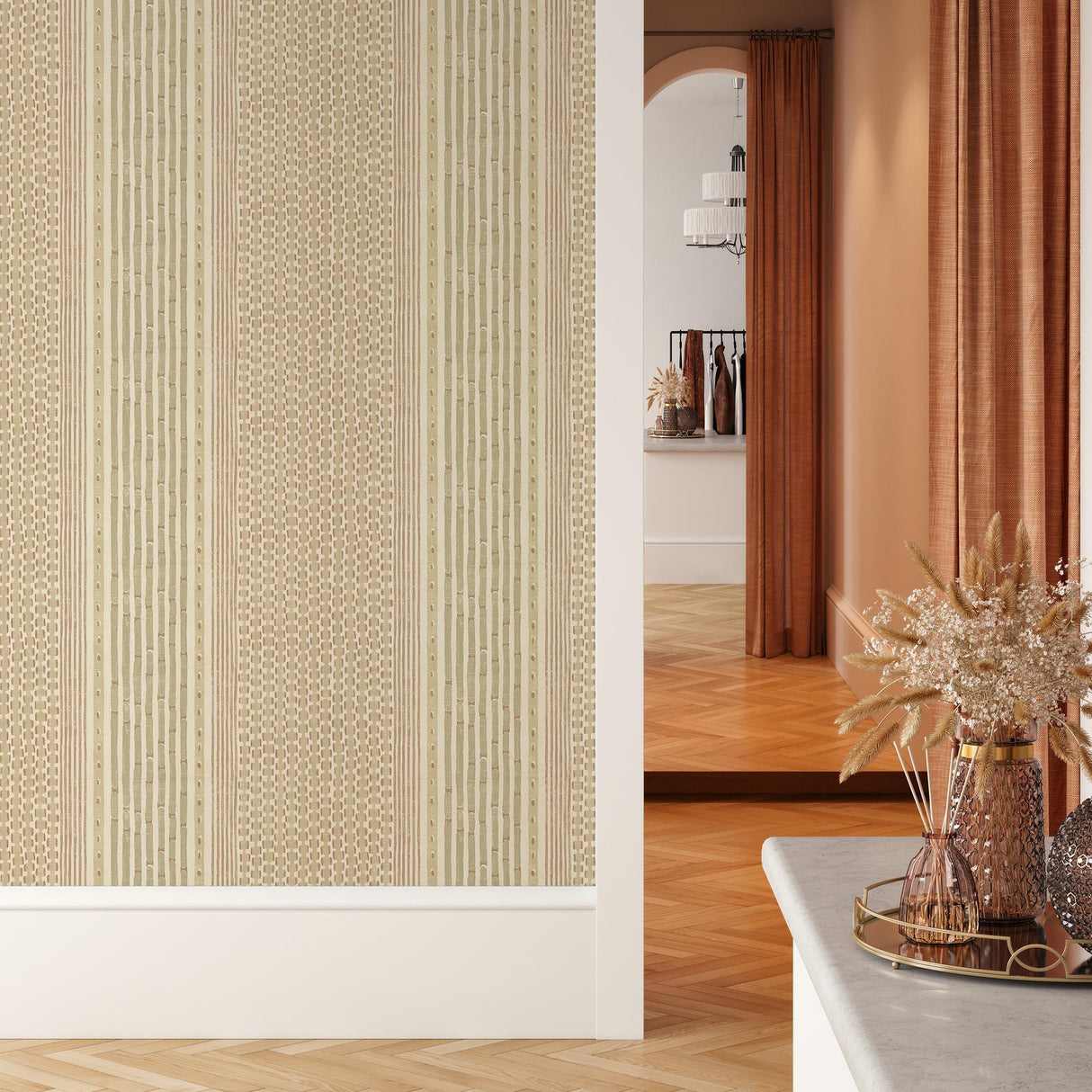 Kravet RITA STRIPE 21 Wallpaper