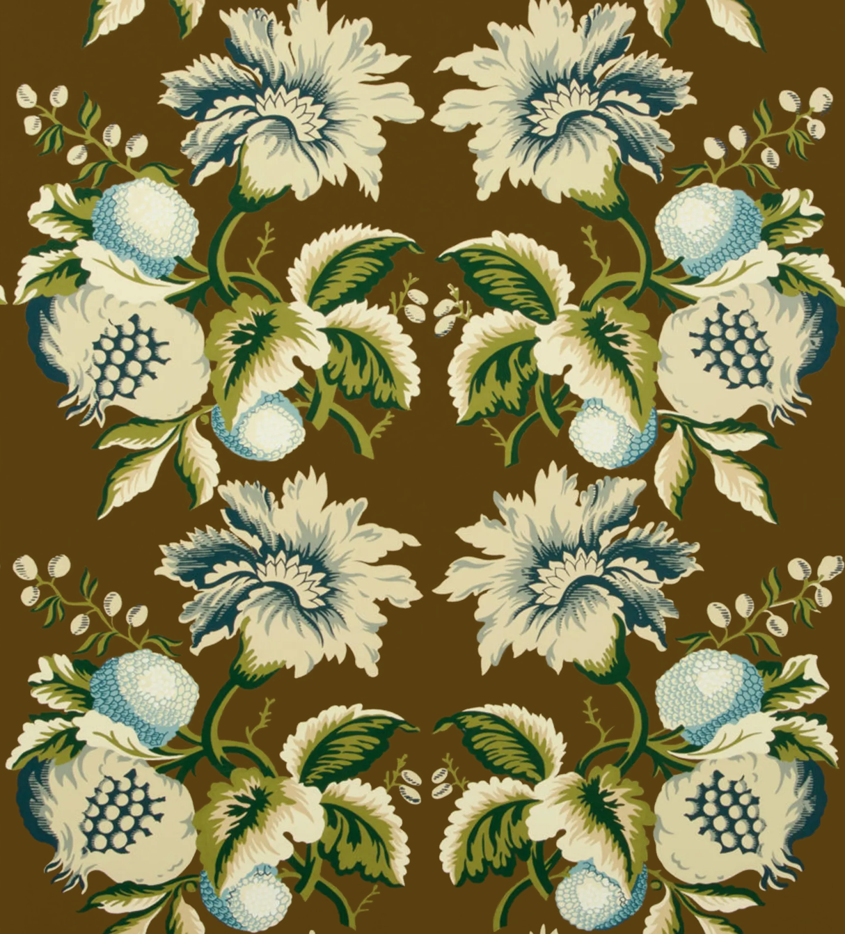 Lee Jofa JESSUP PAPER SEPIA/INDIGO Wallpaper