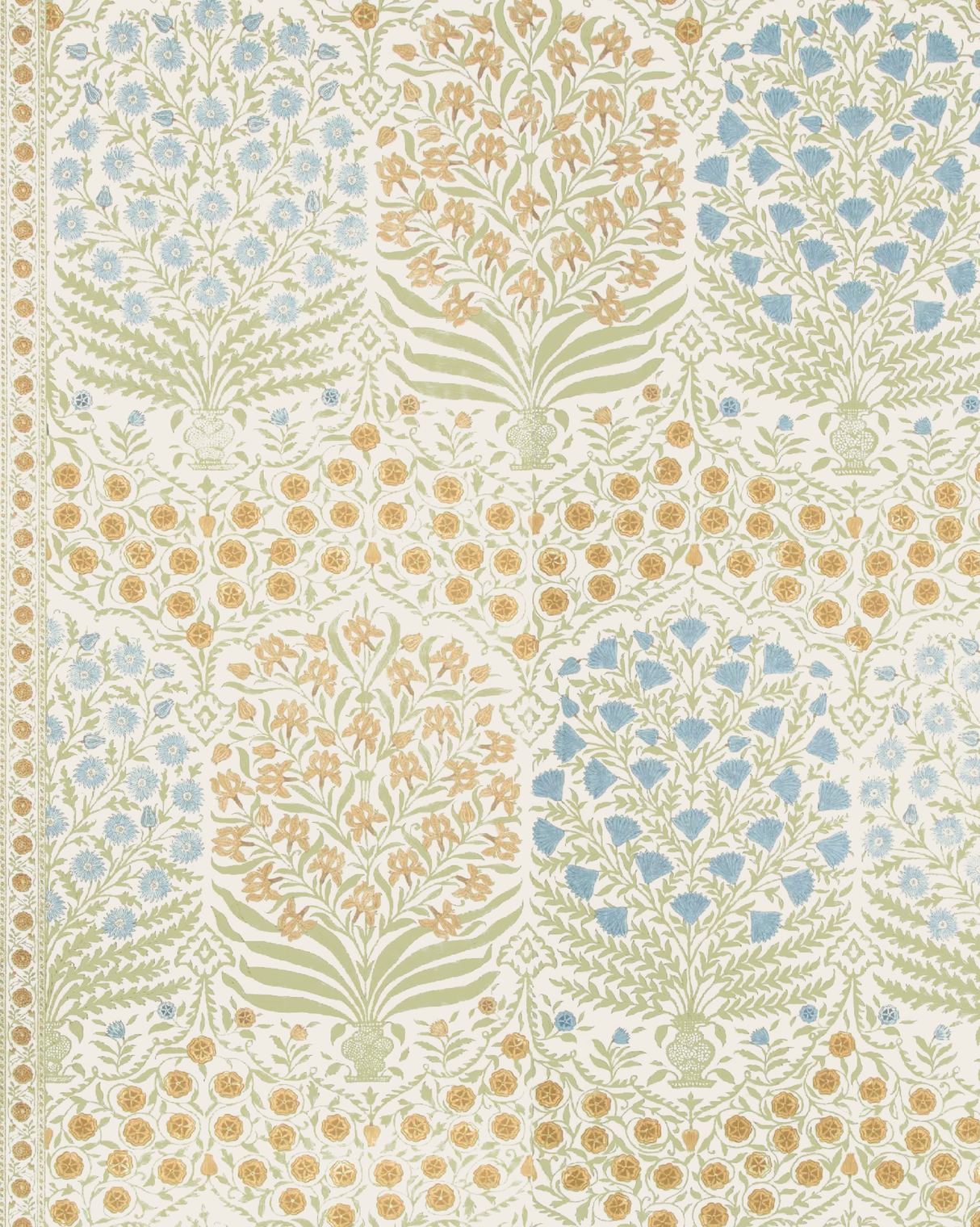 Lee Jofa SAMEERA PAPER SAPPHIRE/GOLD Wallpaper