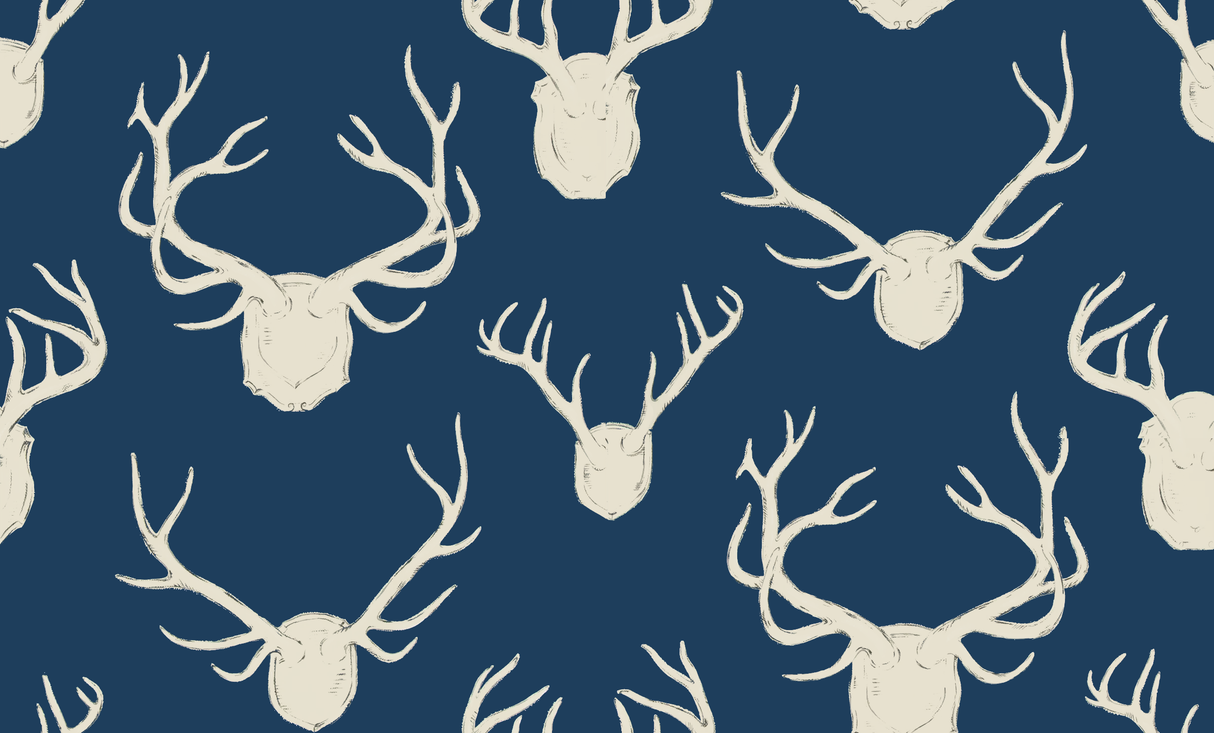 Lee Jofa ANTLERS PAPER NAVY Wallpaper