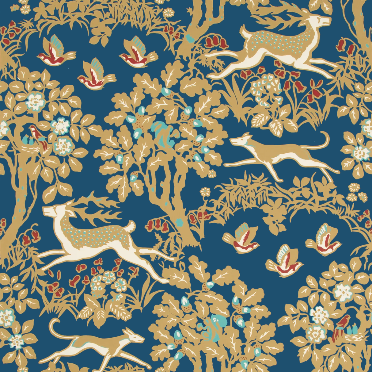 Lee Jofa MILLE FLEUR WP NAVY Wallpaper