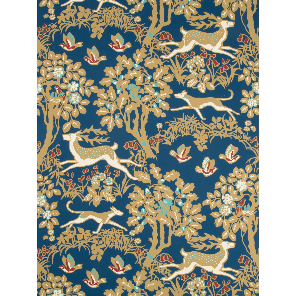 Lee Jofa MILLE FLEUR WP NAVY Wallpaper