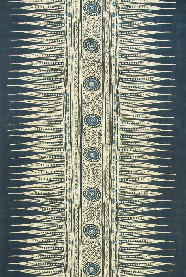 Lee Jofa INDIAN ZAG PAPER INDIGO Wallpaper