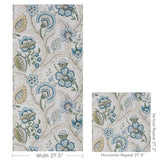Lee Jofa WIMBERLY PAPER BLUE/SPRING Wallpaper