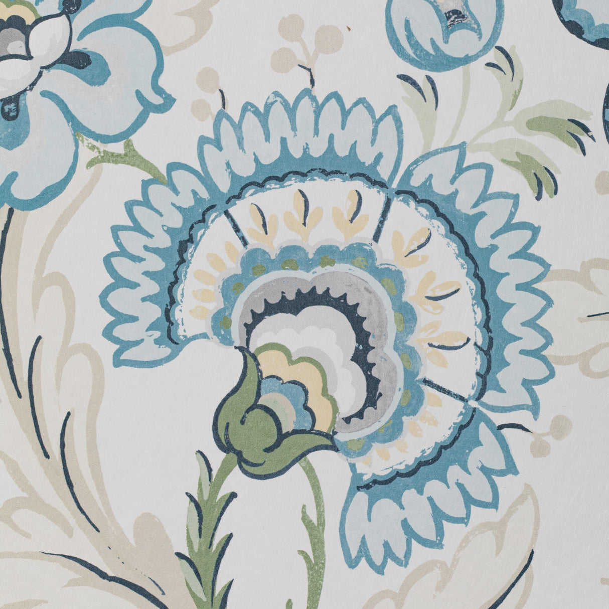 Lee Jofa WIMBERLY PAPER BLUE/SPRING Wallpaper