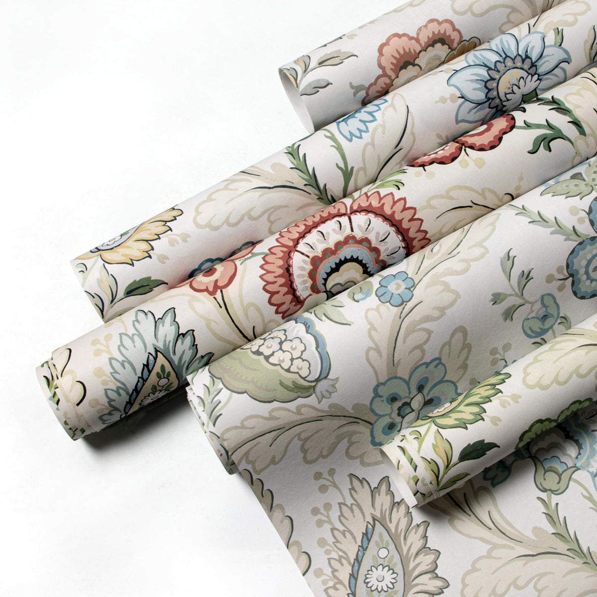 Lee Jofa WIMBERLY PAPER BLUE/SPRING Wallpaper