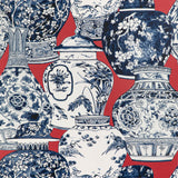 Lee Jofa PANDAN PAPER CHILI/BLUE Wallpaper